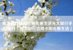 光大银行信用卡阳光惠生活光大银行手机银行「光大银行信用卡阳光惠生活」